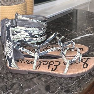 Sam Edelman snakeskin stap ankle sandal size 7.5